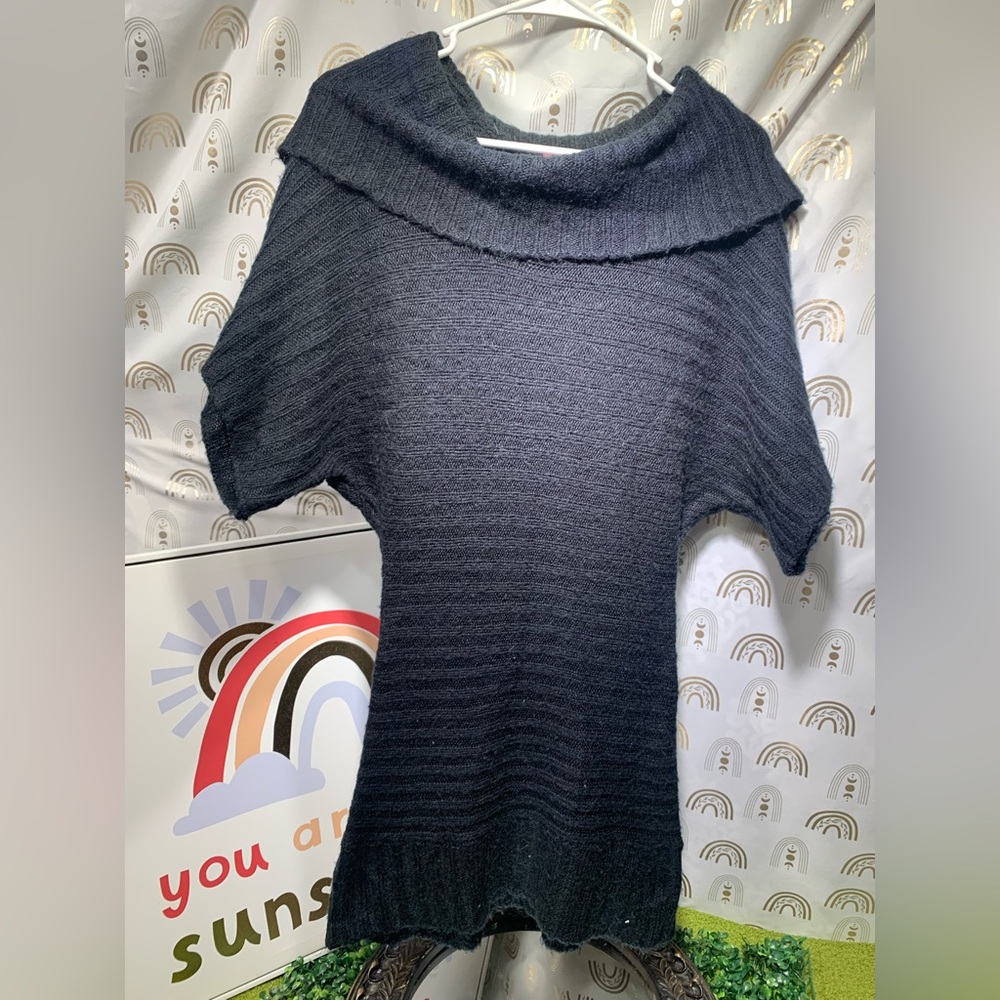 Elegant Black Women's Sweater dress/tunic